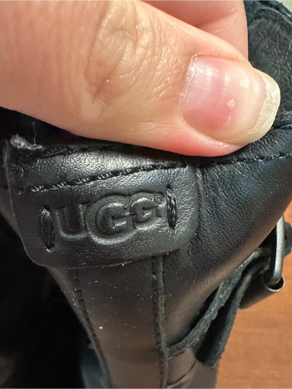 UGG Niels Moto boots black leather womens 6.5 boho grunge - Picture 4 of 9